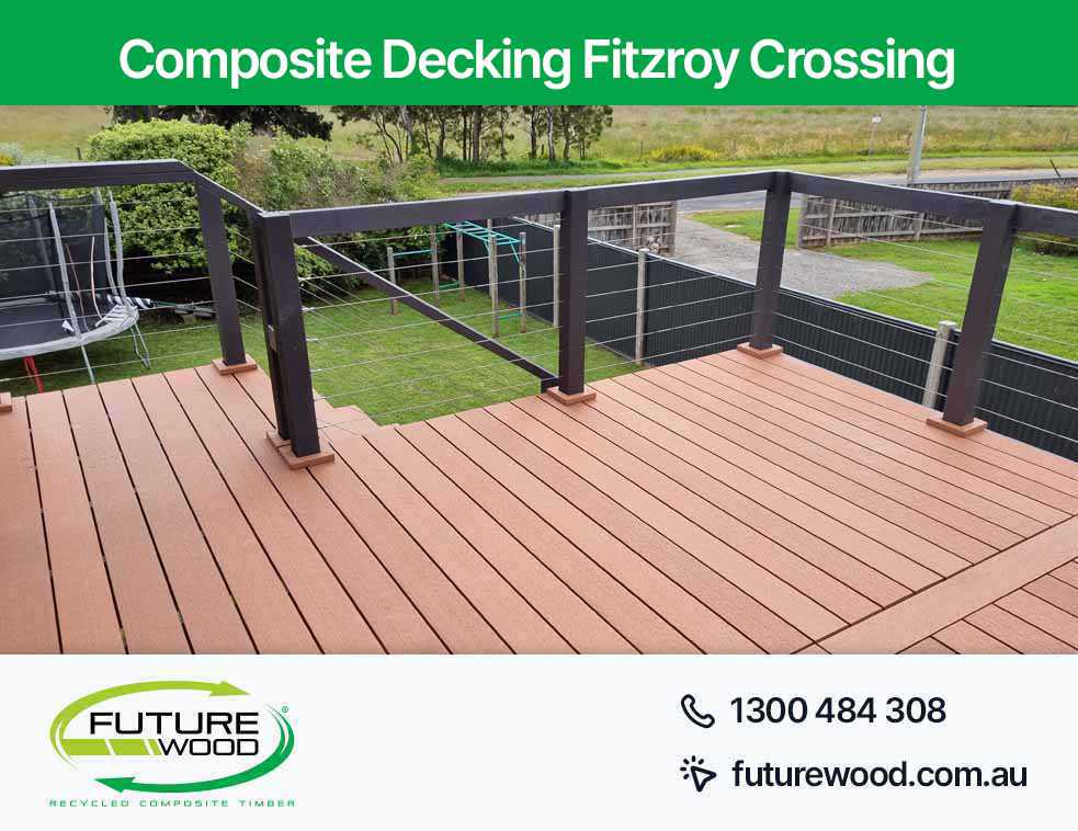 Image of composite deck boards, railing, and fence in Fitzroy Crossing