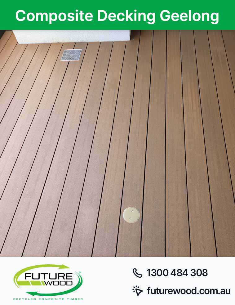 Image of a floor in Geelong featuring composite decking boards