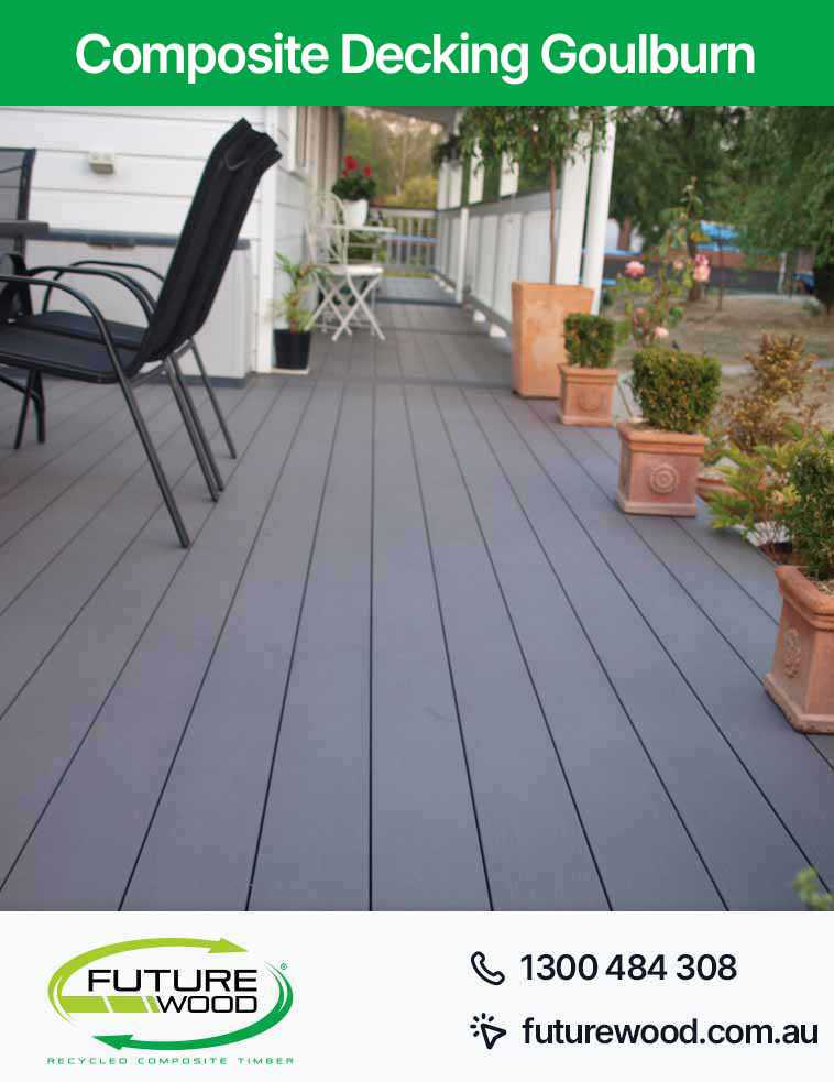 Image of an balcony in Goulburn made in composite decking boards