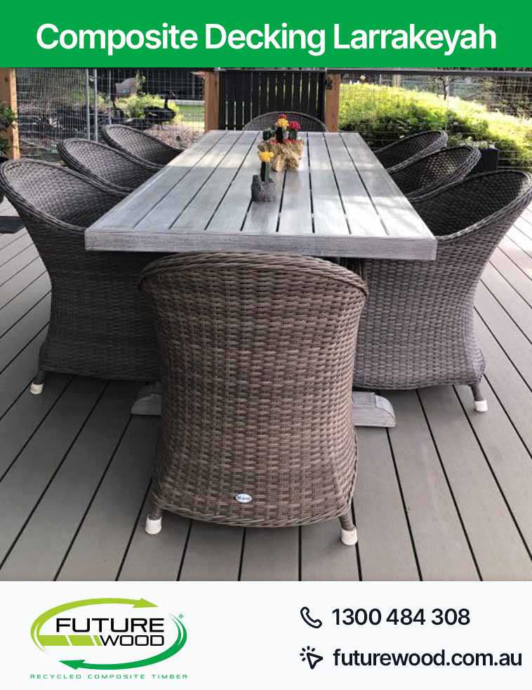 Image of outdoor furniture in Larrakeyah on a composite deck boards with a table and chairs