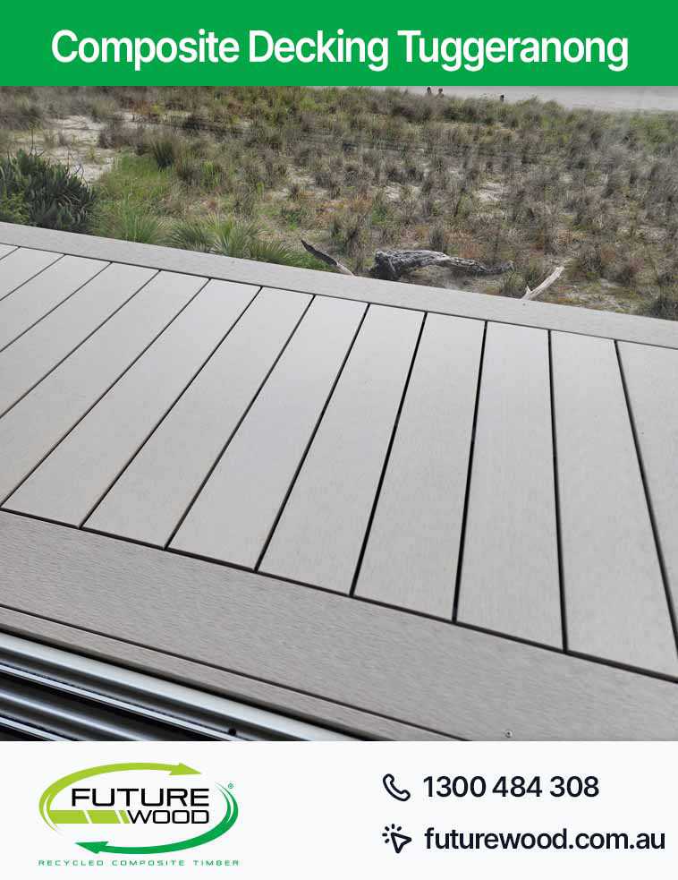 Picture of beach view in Tuggeranong from balcony made with composite decking boards