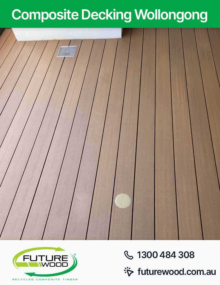 Picture of floor made with composite deck boards in Wollongong